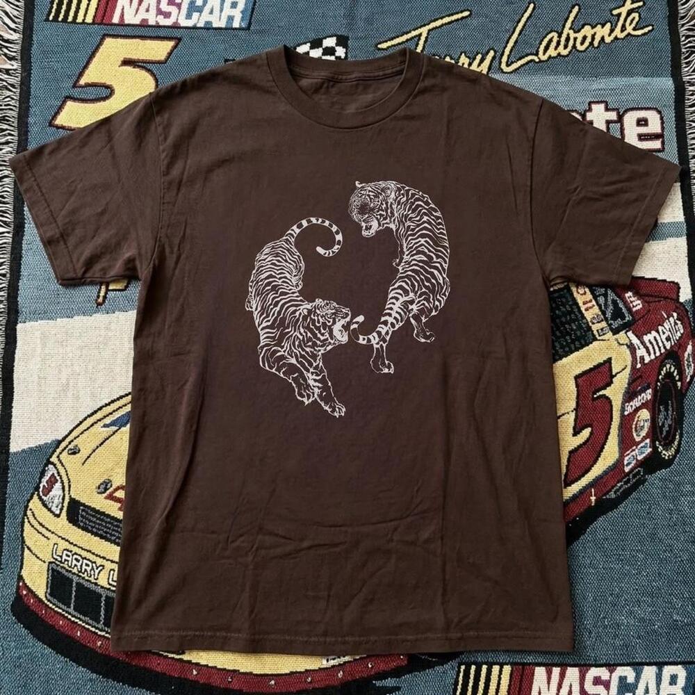 Brown Tiger Graphic T Shirt